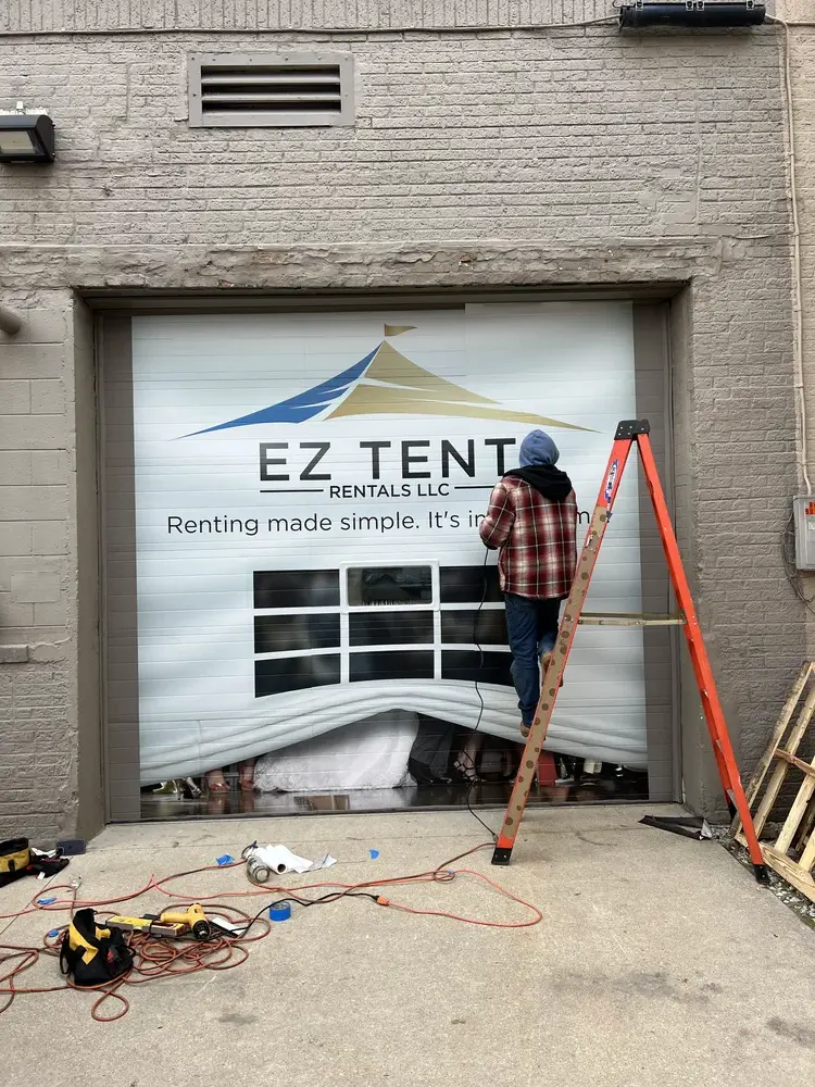 Large format printed vinyl wall graphic installed by Pro-Care Sign