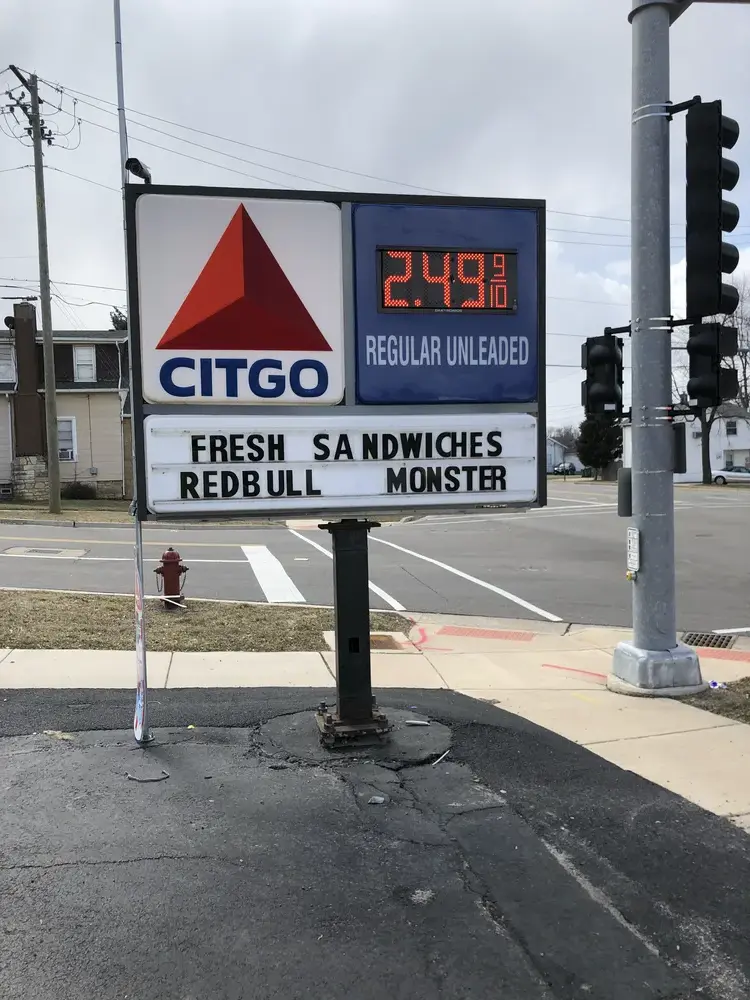 Citgo LED price and message display installed by Pro-Care Sign