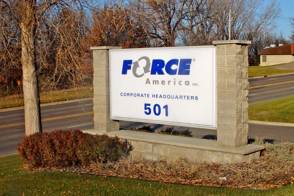 Corporate headquarters monument sign