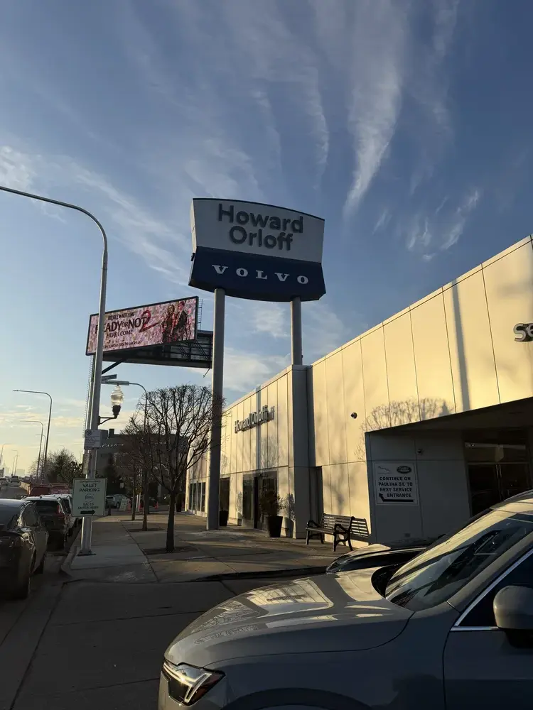 Double-pole pylon sign for a Chicago-area dealership