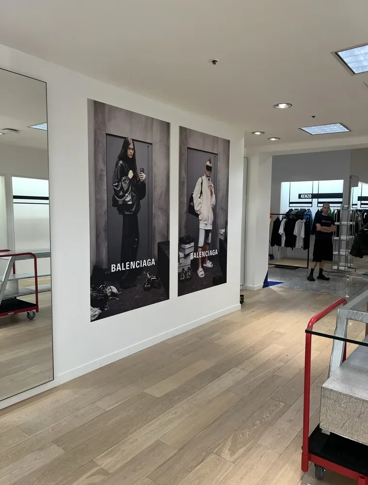 Interior wall graphics and window graphics installed for retail store in Chicago, IL