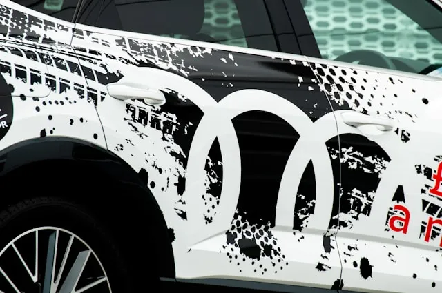 Commercial vehicle with a custom graphic wrap